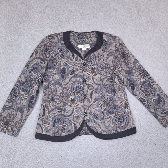 Pablo Collection Jackets & Blazers - Vintage Pablo Collection Blazer Jacket Womens 14 Floral‎ Jacquard Button Front